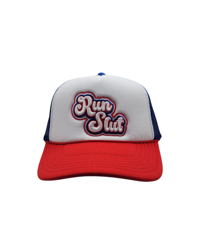 RunSlut Orange & Blue Trucker Hat